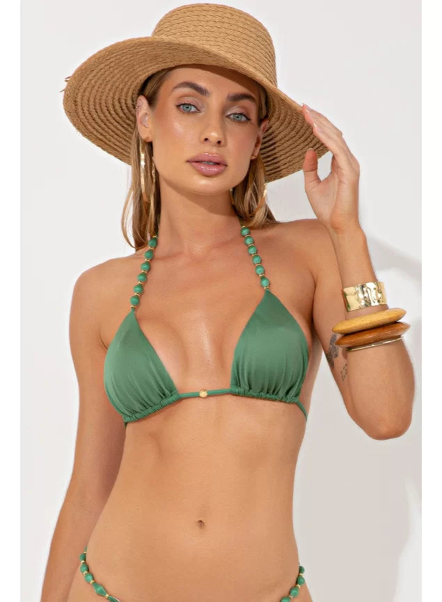 Green Lóden Curtain Bikini